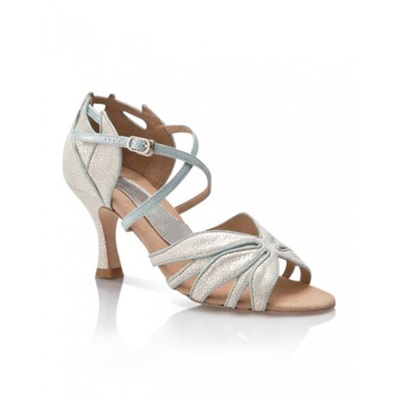 Capezio Shoes - Capezio Jemma Dance Ballroom Shoes Heels Opalescent Ray Pebbled Leather 8M